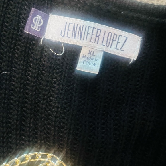 Jennifer Lopez Chain Textured Scoopneck Sweater - Picture 3 of 5